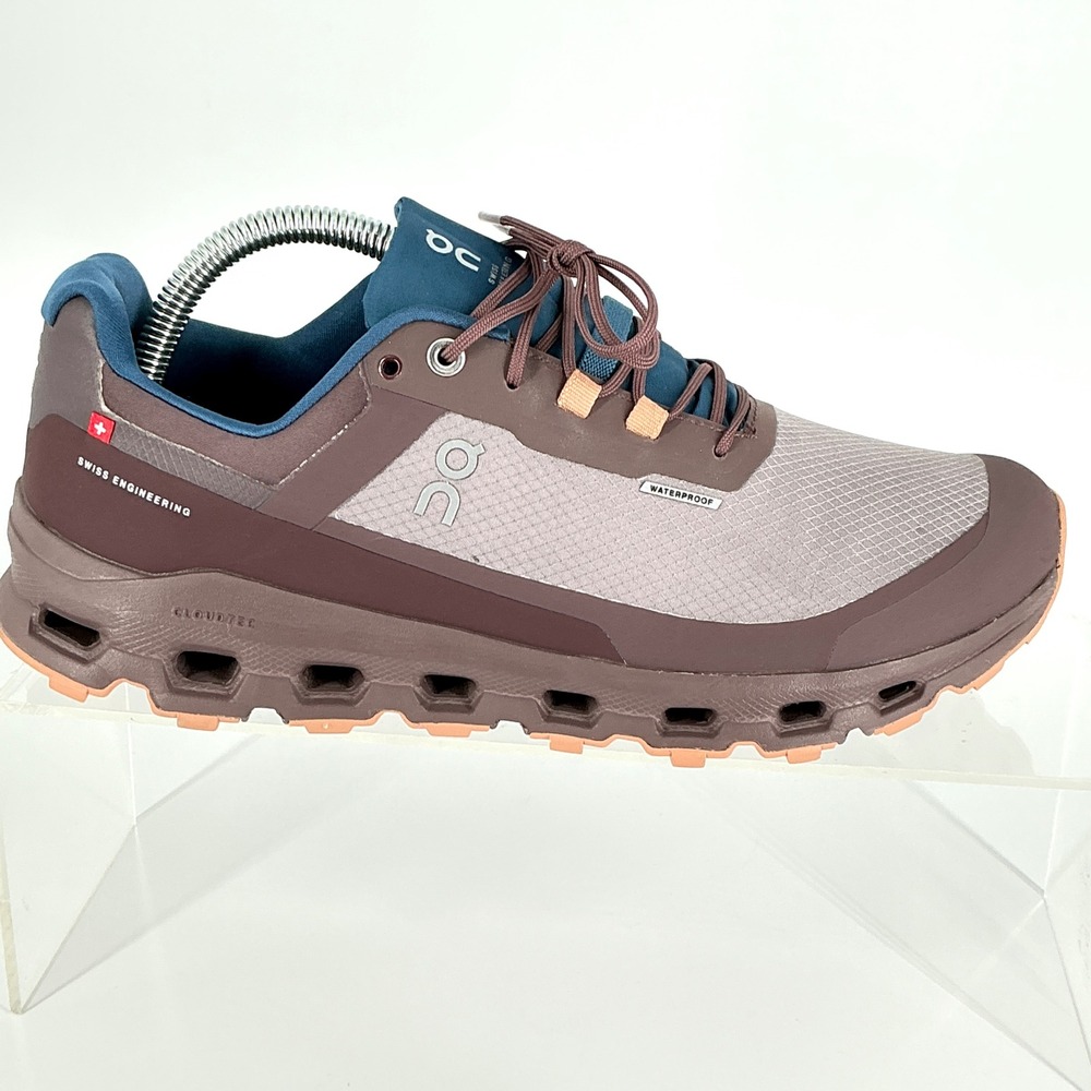 On Running Women's Waterproof Athletic Shoe in Brown, Blue, Peach